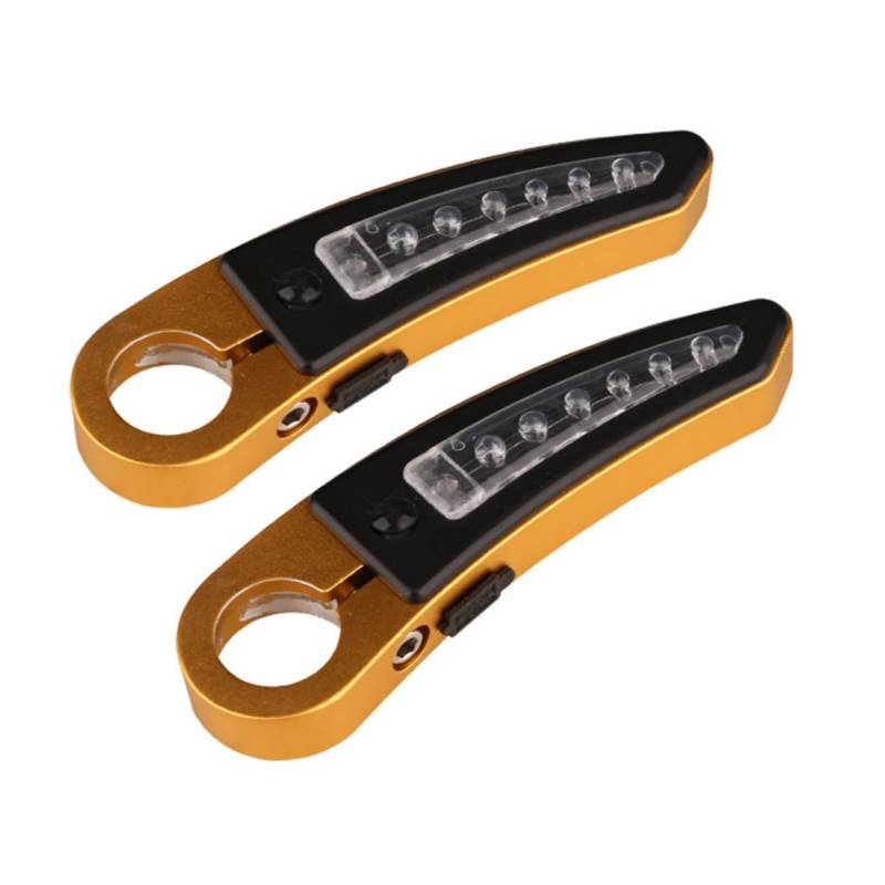 POPETPOP 2 Stück Fahrradgriff Fahrradlenker Lichter Zubehör Lenkerenden Handhaben Ruhestange Berglenker Fahrradlicht Teile Griffe Lenker Ausruhen Relax-lenker Lenker Für Rennrad Golden von POPETPOP