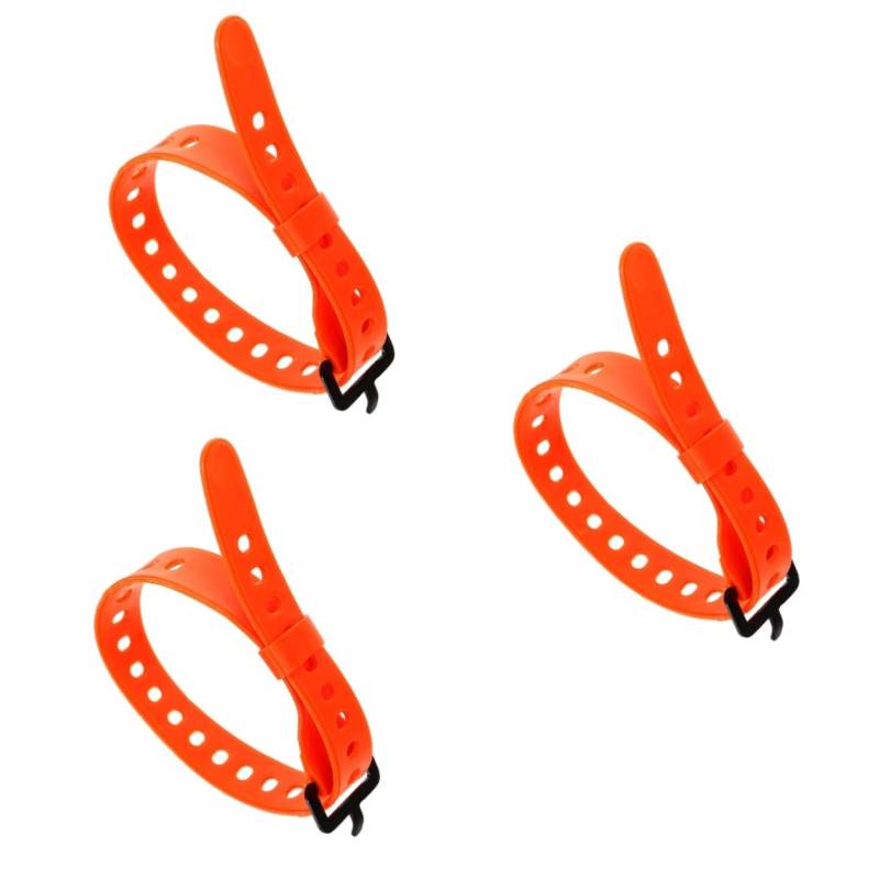 POPETPOP 3 Stück Multifunktionsgurte Gepäckgürtel Reisezubehör Gepäck Elastische Gepäckgurte Motorrad-lastengurt Koffergurt Campinggurte Im Schnallendesign Gepäckfixiergurt Gummi Orange von POPETPOP