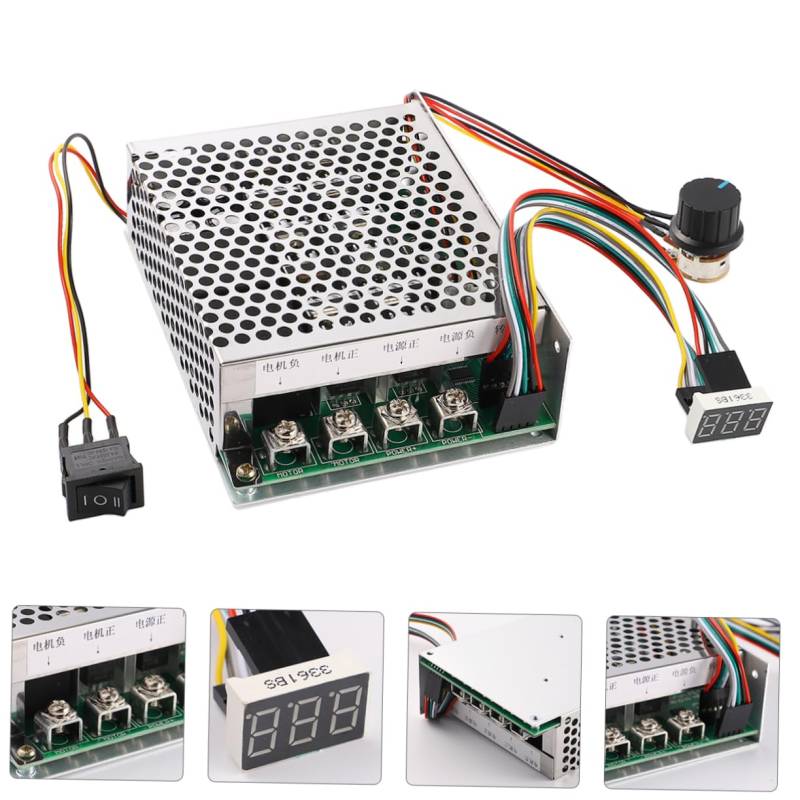 POPETPOP Dc Motordrehzahlregler Dc Controller Einstellbarer Controller Treiber Dc Motorregler Kunststoff Silber von POPETPOP