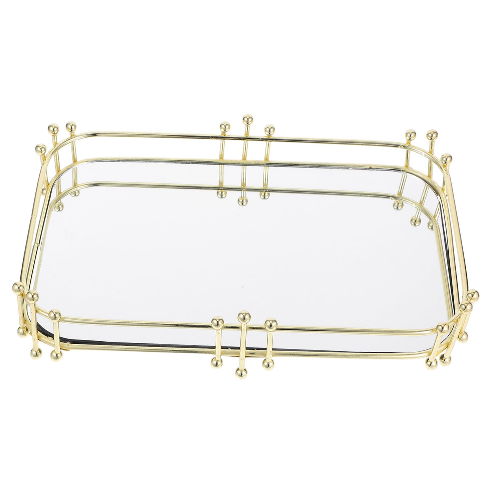 POPETPOP Dekoratives Waschtisch Organizer Tablett aus Robustem Eisen Elegantes Design für Parfüm und Aromatherapie für Badezimmer und Schlafzimmer Leicht zu Reinigen POPETPOP Dekoratives Waschtisch Organizer Tablett aus Robustem Eisen Elegantes Design für Parfüm und Aromatherapie für Badezimmer und Schlafzimmer Leicht zu Reinigen von POPETPOP