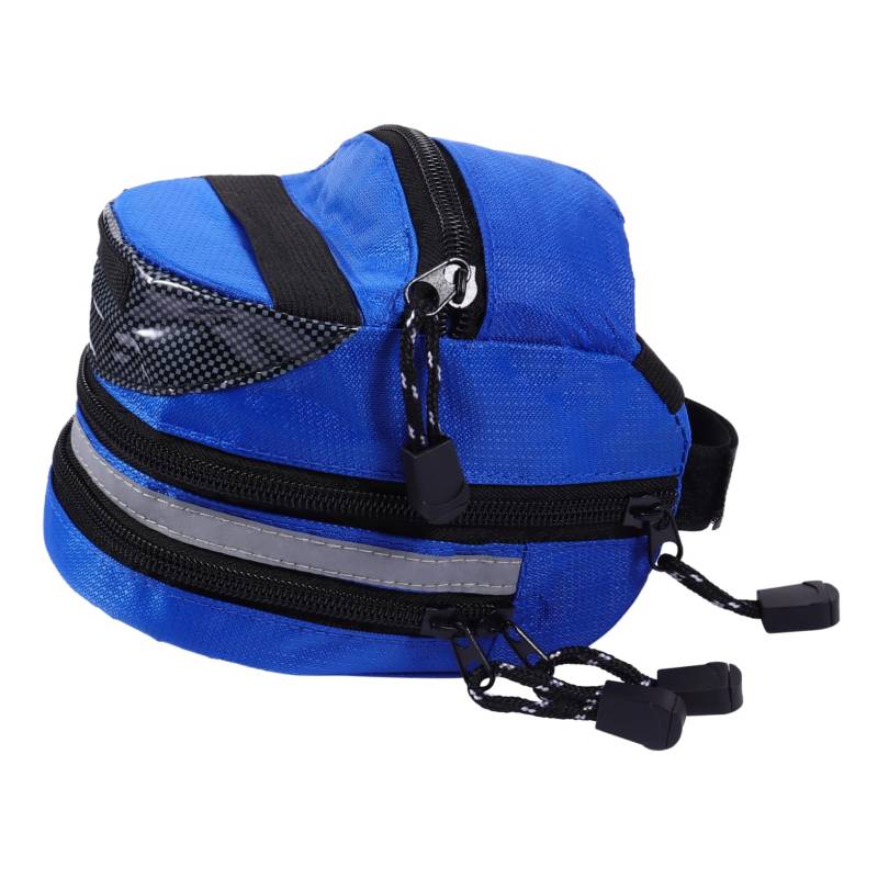 POPETPOP Fahrradschwanzbeutel Lenkerbeutel für Fahrräder Zurück Taschen für Heckträger Rückseite Kissen Fahrradspeicherbeutel Fahrrad Satteltasche Radbeutel Polyester Blue von POPETPOP