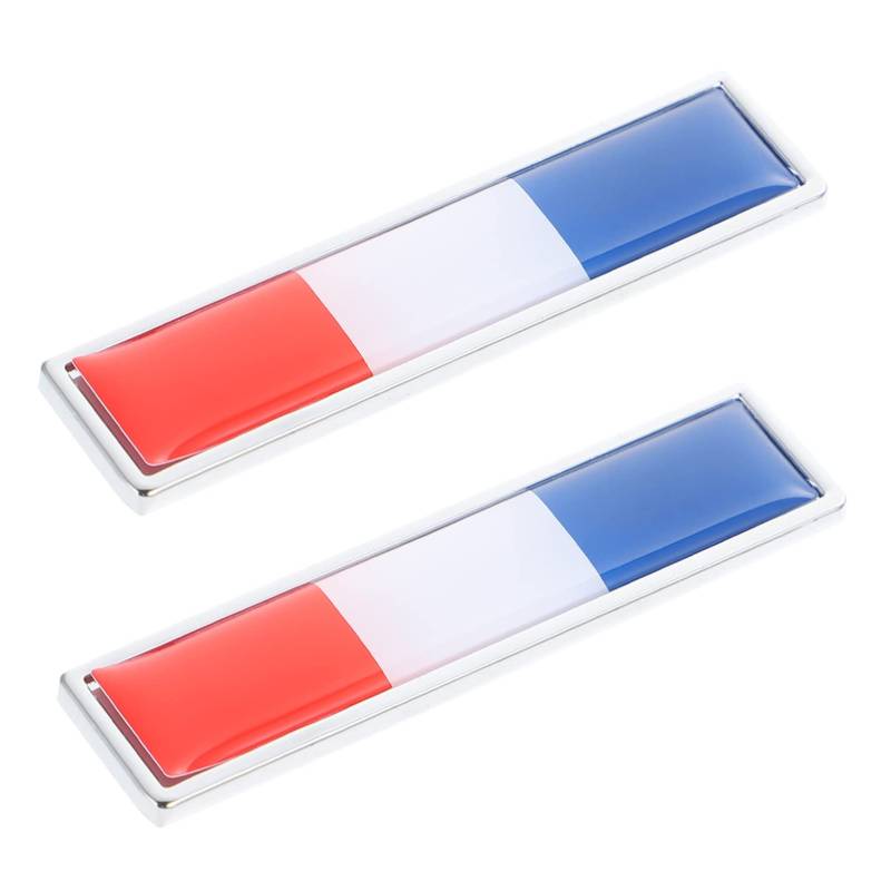 POPETPOP Frankreich Aufkleber Auto 3D-Flaggenaufkleber Aluminiumlegierung 2 Autoaufkleber Mit Nationalflagge Für Auto LKW Fenster von POPETPOP