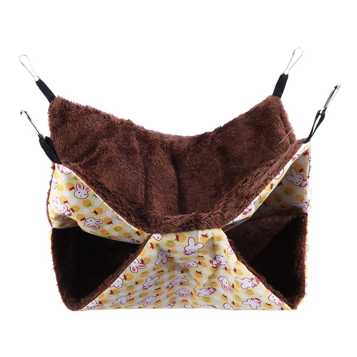 POPETPOP Rat Hammocks-Double Layer Hängematte für Kleintier Frettchen Meerschweinchen Degu Gerbil Mäuse Hamster Chincilla Hängematte Sleeper Cage Zubehör-Small Yellow POPETPOP Rat Hammocks-Double Layer Hängematte für Kleintier Frettchen Meerschweinchen Degu Gerbil Mäuse Hamster Chincilla Hängematte Sleeper Cage Zubehör-Small Yellow von POPETPOP