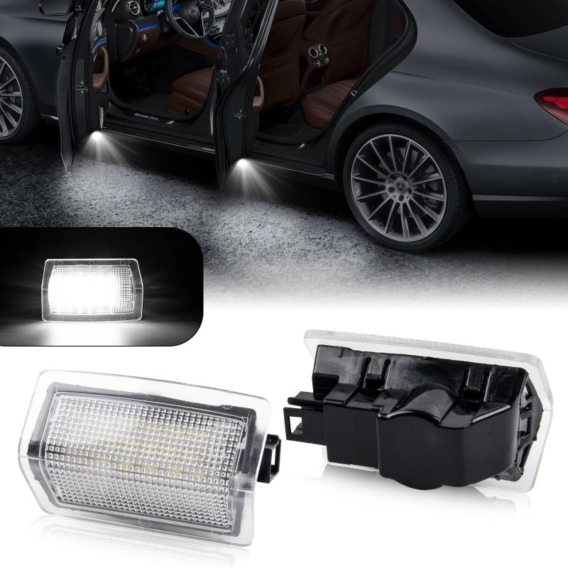POPMOTORZ LED Autotür Licht, 2 Stück LED Innenbeleuchtung Autotürbeleuchtung für E-Class W176 B-Class E-Class ML-Class GL-Class 4MATIC, Weiß von POPMOTORZ