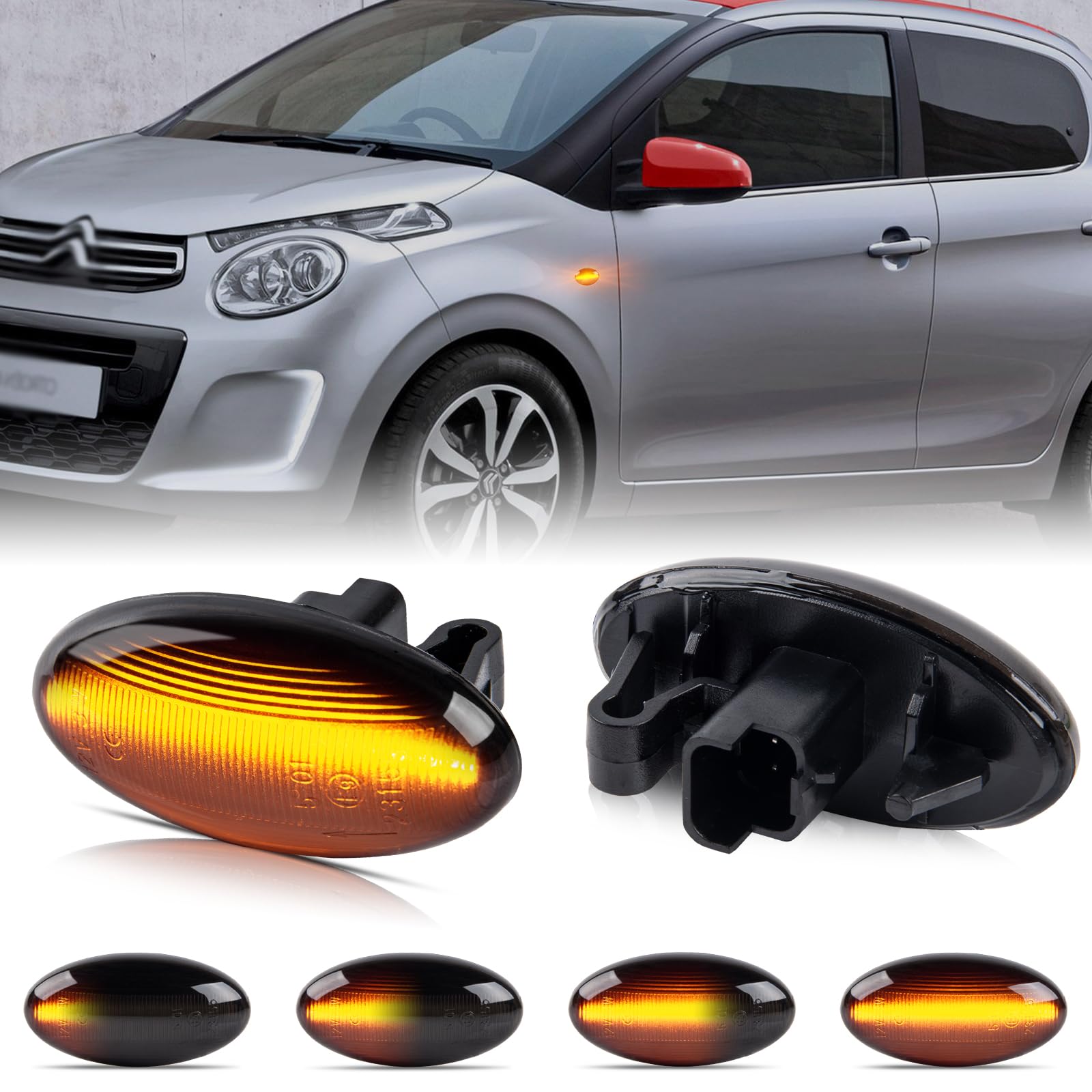 POPMOTORZ LED Blinker Schwarz mit Canbus Fehlerfrei für 107 206 207 307 407 607 Partner Expert C-itroen C1 C2 C3 C5 C6 Xsara Picasso Berlingo Jumpy, 2 Stücke POPMOTORZ LED Blinker Schwarz mit Canbus Fehlerfrei für 107 206 207 307 407 607 Partner Expert C-itroen C1 C2 C3 C5 C6 Xsara Picasso Berlingo Jumpy, 2 Stücke von POPMOTORZ
