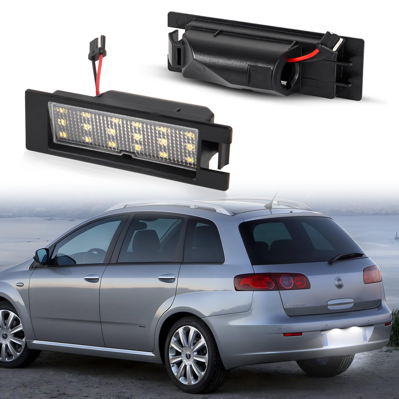 POPMOTORZ LED Kennzeichenbeleuchtung, 2 Stücke LED Nummernschildbeleuchtung mit CanBus Fehlerfrei 2835 SMD für F-iat Croma 2005-2011 POPMOTORZ LED Kennzeichenbeleuchtung, 2 Stücke LED Nummernschildbeleuchtung mit CanBus Fehlerfrei 2835 SMD für F-iat Croma 2005-2011 von POPMOTORZ