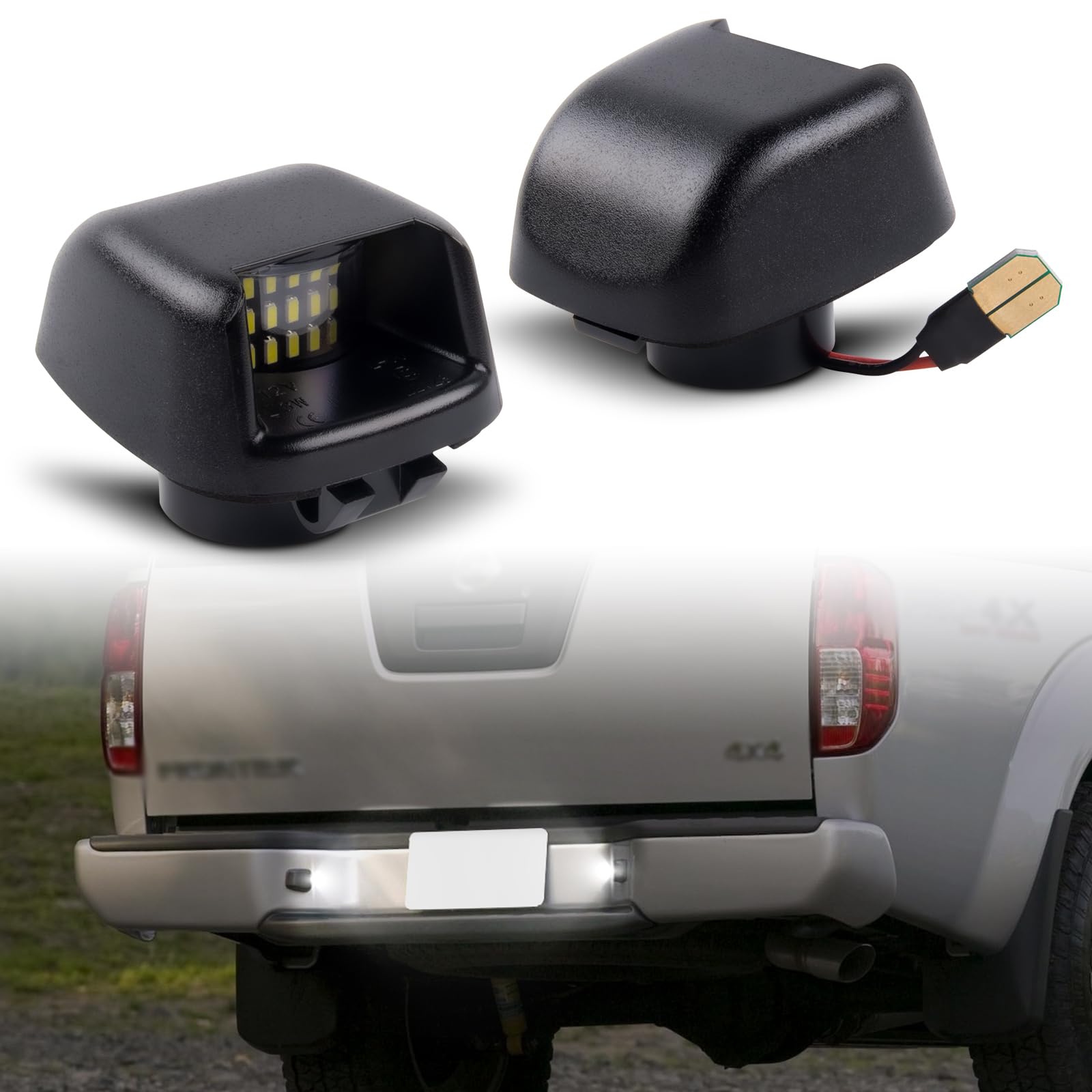 POPMOTORZ LED Kennzeichenbeleuchtung, 2 Stücke LED Nummernschildbeleuchtung mit CanBus Fehlerfrei 2835 SMD für N.issan Navara D40 2005-2018 Frontier ACMAT ALTV Suzuki Equator POPMOTORZ LED Kennzeichenbeleuchtung, 2 Stücke LED Nummernschildbeleuchtung mit CanBus Fehlerfrei 2835 SMD für N.issan Navara D40 2005-2018 Frontier ACMAT ALTV Suzuki Equator von POPMOTORZ