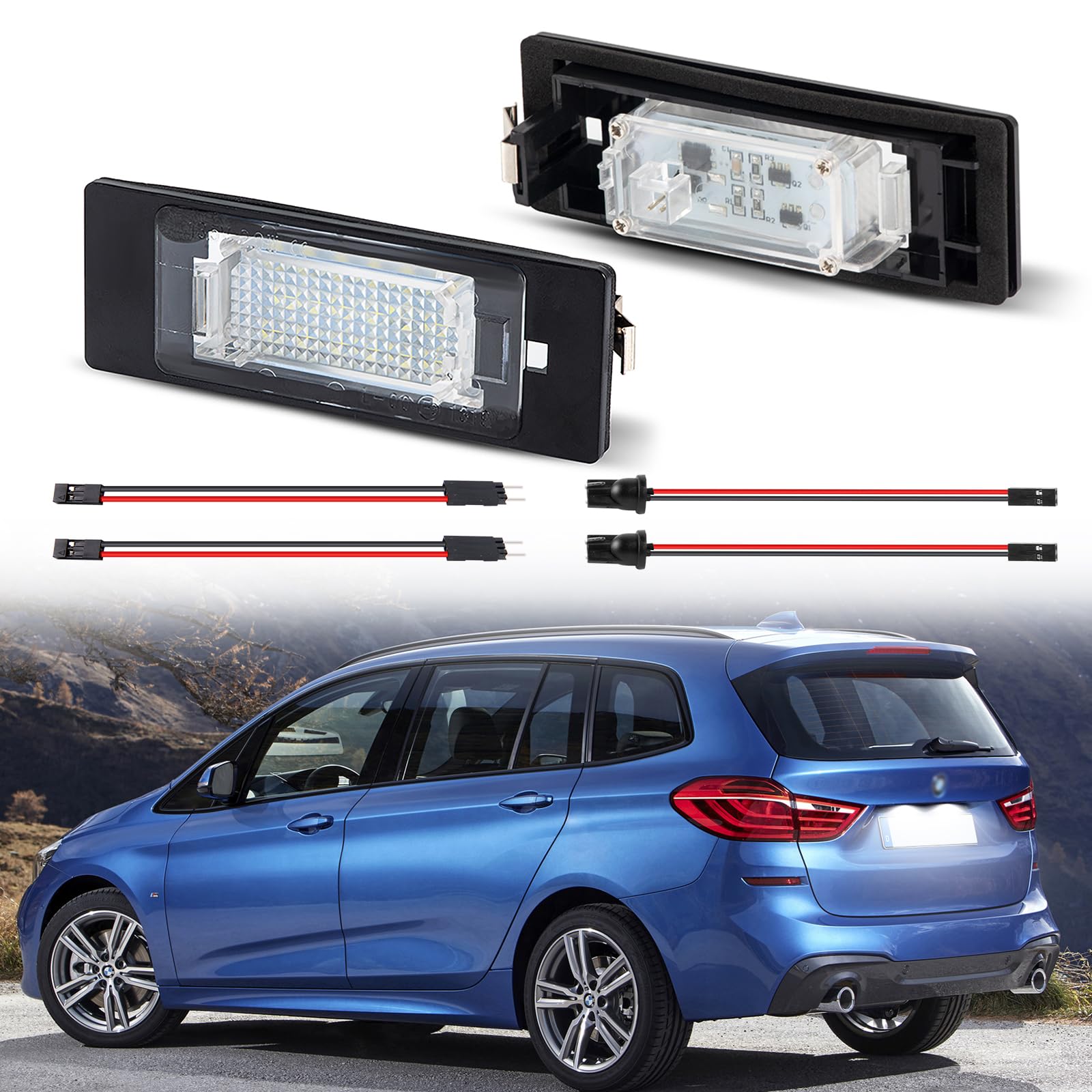 POPMOTORZ LED Kennzeichenbeleuchtung, 2 Stücke Nummernschildbeleuchtung mit CanBus Fehlerfrei für BMW 1 Series E81 E87 E87N E87LCI E46LCI E63LCI 6 Series E63 E64 Z4 E85 F20 F12 F13 E89 Mini Cooper R55 POPMOTORZ LED Kennzeichenbeleuchtung, 2 Stücke Nummernschildbeleuchtung mit CanBus Fehlerfrei für BMW 1 Series E81 E87 E87N E87LCI E46LCI E63LCI 6 Series E63 E64 Z4 E85 F20 F12 F13 E89 Mini Cooper R55 von POPMOTORZ