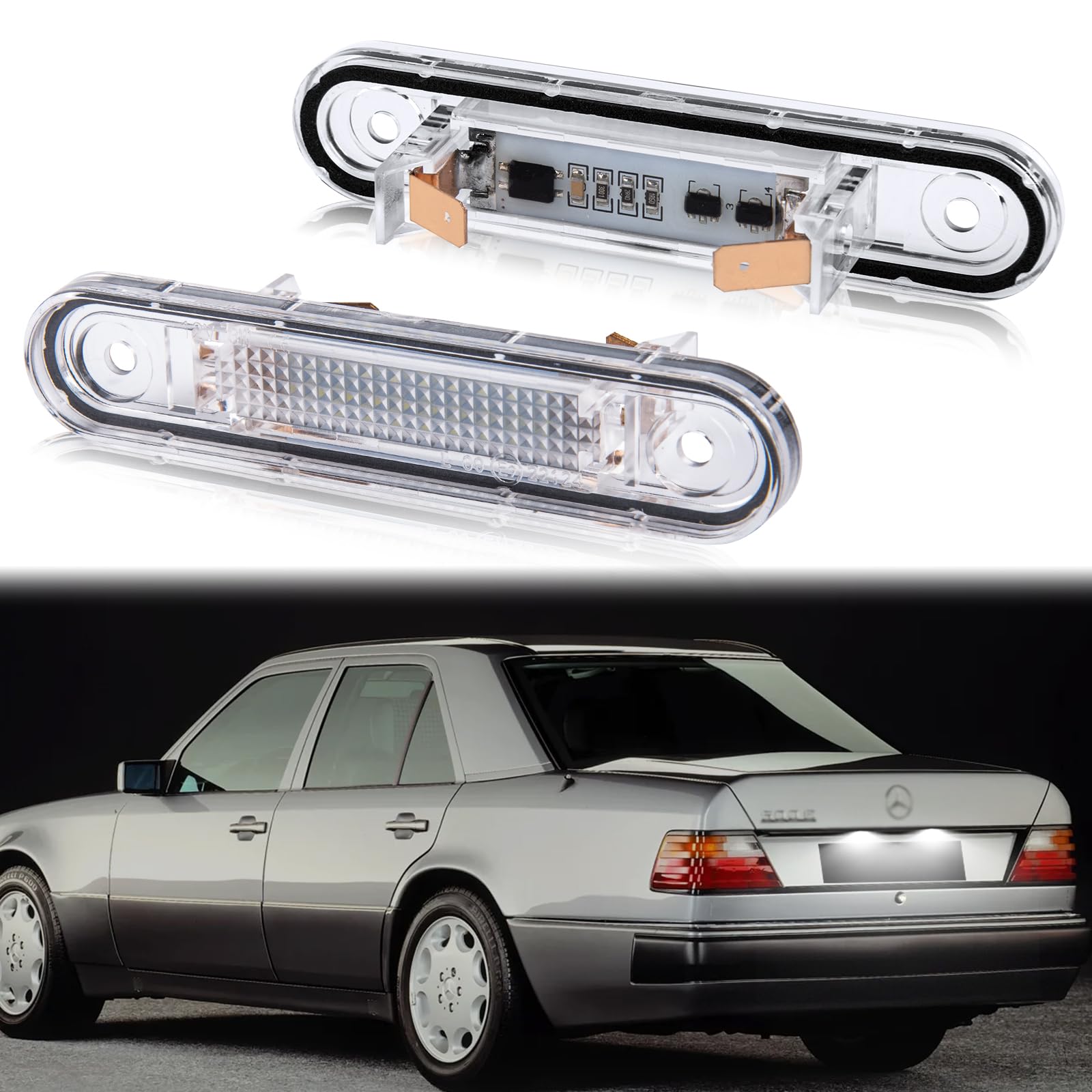 POPMOTORZ LED Kennzeichenbeleuchtung für E-Class W124 E-Class Coupe 190 Series W201 C-Class W202, LED Nummernschildbeleuchtung mit Canbus Fehlerfrei 2835 SMD, 2 Stück POPMOTORZ LED Kennzeichenbeleuchtung für E-Class W124 E-Class Coupe 190 Series W201 C-Class W202, LED Nummernschildbeleuchtung mit Canbus Fehlerfrei 2835 SMD, 2 Stück von POPMOTORZ