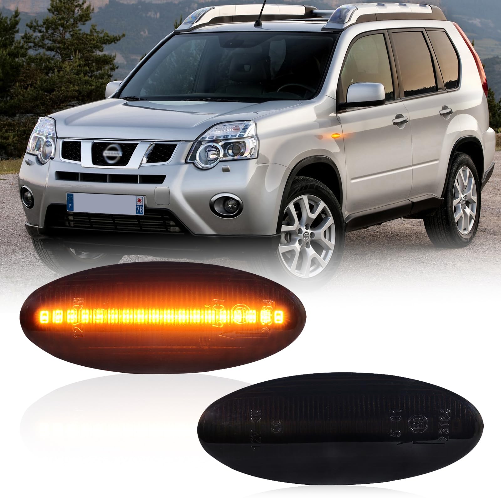 POPMOTORZ LED Seitenblinker Blinker Schwarz mit Canbus Fehlerfrei 2835 SMD für N.issa-n Cube Juke Leaf Micra K12 K13 Note E11 Qashqai J10 X-trail T31, 2 Stück POPMOTORZ LED Seitenblinker Blinker Schwarz mit Canbus Fehlerfrei 2835 SMD für N.issa-n Cube Juke Leaf Micra K12 K13 Note E11 Qashqai J10 X-trail T31, 2 Stück von POPMOTORZ