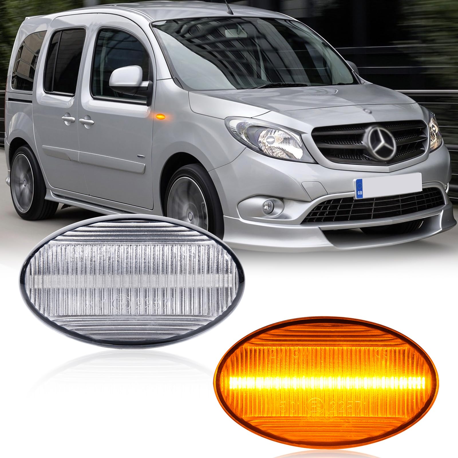 POPMOTORZ LED Seitenblinker Blinker mit Canbus Fehlerfrei 2835 SMD für Mercede-s Benz Smart W450 W452 A-Class W168 Citan W415 Vito W639 Vito W447, 2 Stück POPMOTORZ LED Seitenblinker Blinker mit Canbus Fehlerfrei 2835 SMD für Mercede-s Benz Smart W450 W452 A-Class W168 Citan W415 Vito W639 Vito W447, 2 Stück von POPMOTORZ