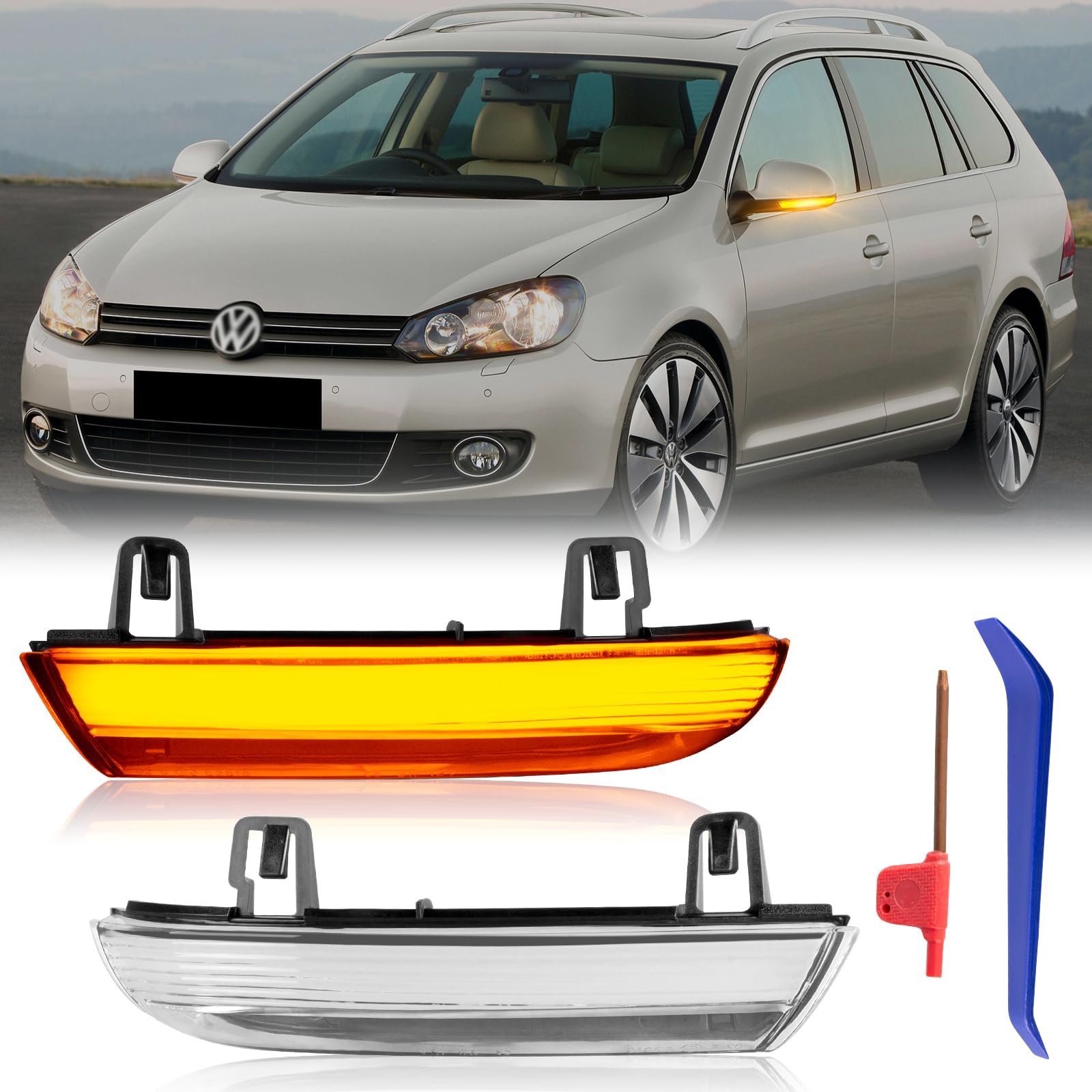 POPMOTORZ LED Spiegelblinker Blinker für VW Golf 5 GTI MK5 EOS J-etta MK5 Passat B5.5/B6 Shara-n Superb B5 mit Canbus Fehlerfrei 2835 SMD, 2 Stück POPMOTORZ LED Spiegelblinker Blinker für VW Golf 5 GTI MK5 EOS J-etta MK5 Passat B5.5/B6 Shara-n Superb B5 mit Canbus Fehlerfrei 2835 SMD, 2 Stück von POPMOTORZ