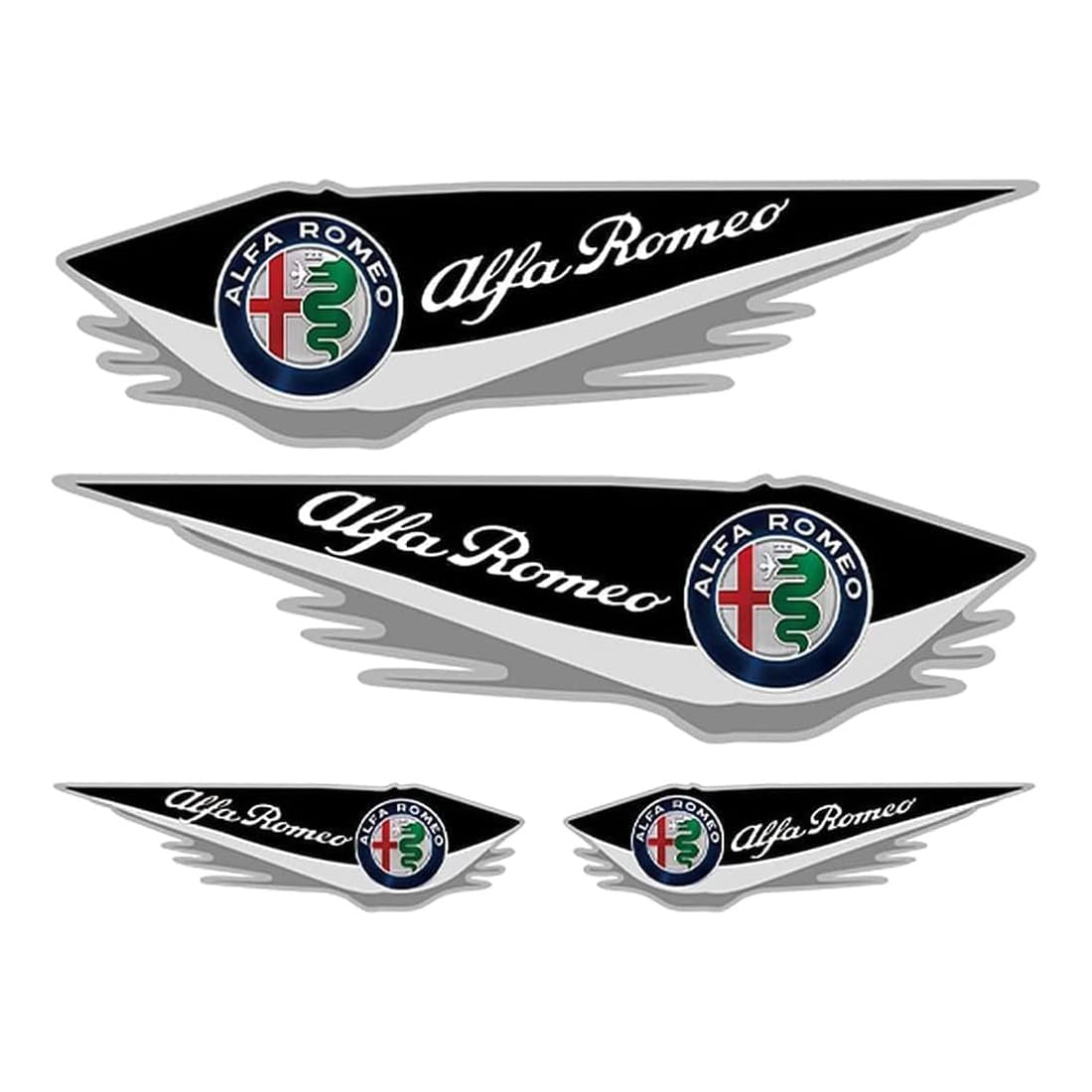 3D Auto Emblem Aufkleber für Alfa Romeo, Metall Abzeichen Auto Sticker Abziehbild, Aufkleber Auto Emblem für Karosserie Dekoration 3D Auto Emblem Aufkleber für Alfa Romeo, Metall Abzeichen Auto Sticker Abziehbild, Aufkleber Auto Emblem für Karosserie Dekoration von POSDLQU