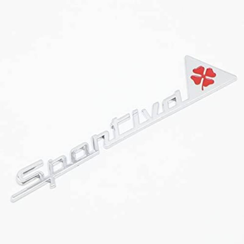 3D Auto Emblem Aufkleber für Alfa Romeo Sportiva, Metall Abzeichen Auto Sticker Abziehbild, Aufkleber Auto Emblem für Karosserie Dekoration,C von POSDLQU