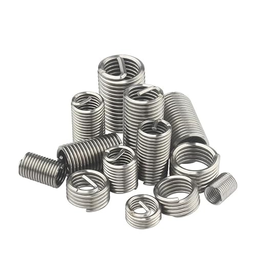 100 Stück M6 Drahtgewindeeinsatz 304 Edelstahl Drahtschraubenhülse M6 * 0,75/M6 * 1 Schraubenbuchse Helicoil Drahtgewindereparatureinsätze (Größe: M6 x 0,75 x 3D)(M6x0.75x3D) von POTUBI