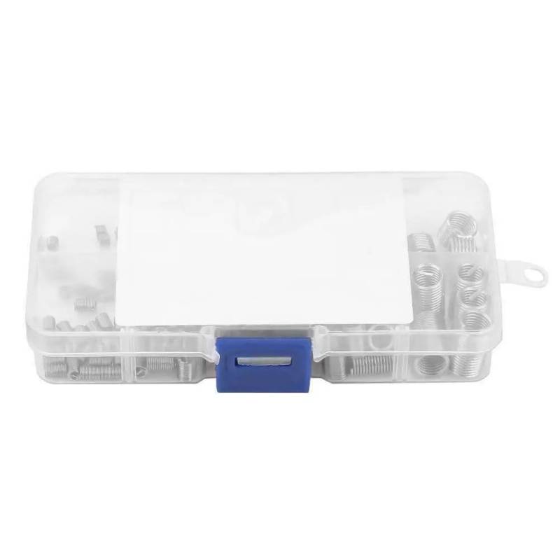 150-teiliges Helicoil-Schraubengewinde-Reparatur-Einsatz-Hülsensortiment aus Edelstahl 304, M3, M4, M5, M6, M8, Drahtgewindeeinsätze-Set von POTUBI