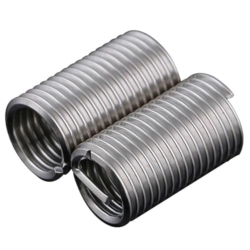 304 Edelstahl-Schraubenzahngewinde-Reparaturhülse, Drahtschutz, Spiralhülse, M1,6 M2 M3 M4 M5 M6~M24, Gewindeeinsatz A2 (D1, M1,6 x 0,35 (10 Stück))(One Color,D1*M1.6 * 0.35 (10PCS)) von POTUBI