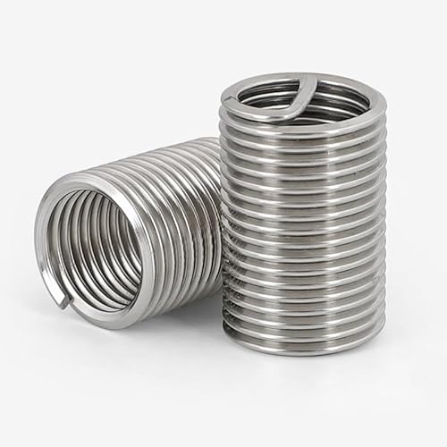 304 Edelstahlgewinde Helicoil-Einsatzschraube Buchse M1.6~M24 1D-3D Befestigungsgewindeeinsatz-Kit Hardware-Gewindereparaturwerkzeug (Größe: M22x2.5x2D-2pcs)(M24x3.0x1D 2pcs) von POTUBI