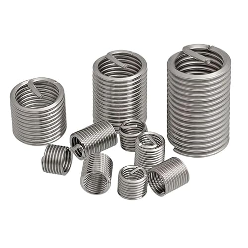 Feingewindedraht-Gewindeeinsatz M6 M7 M8 M9 M10 M11 M12 M14 M16 M18 304 Edelstahl-Schraubenbuchsen-Gewindereparatur (Größe: M14 x 1,5 x 3D (6 Stück))(M10x1.25x1.5D(25pcs)) von POTUBI