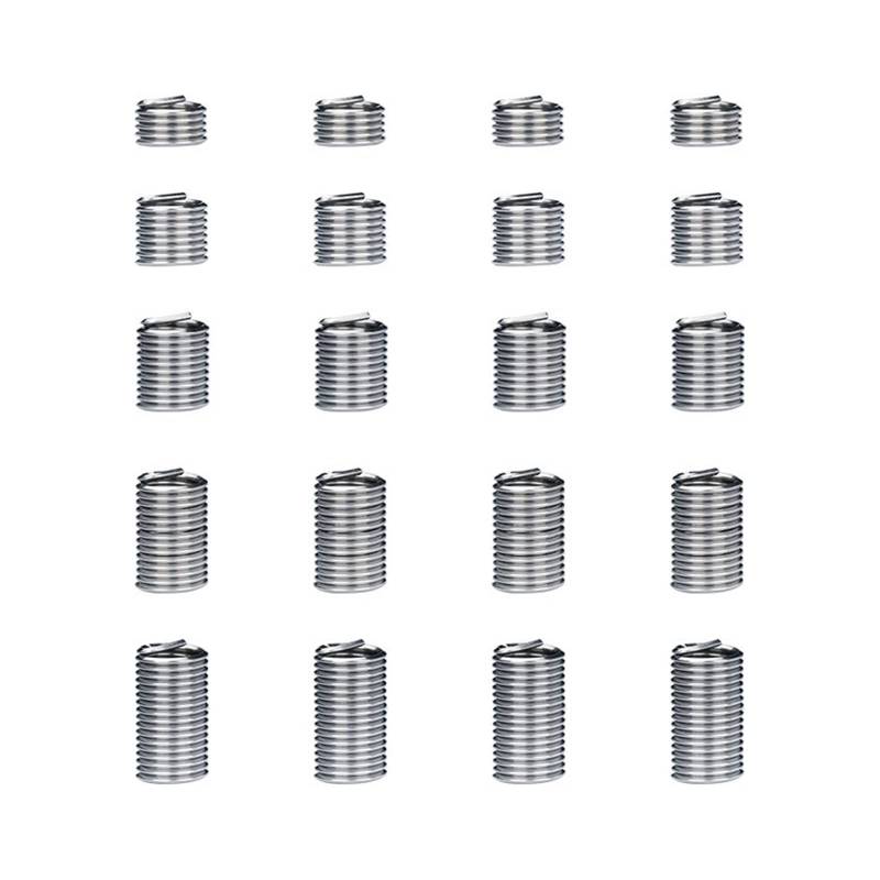 Innengewinde-Hardware-Schraubenreparaturwerkzeug M11 M12 M14 Einsatz sortierter Satz 304 Edelstahl-Gewindeeinsatzbefestigungen (Größe: M12x1x2D)(M14x2x1.5D) von POTUBI