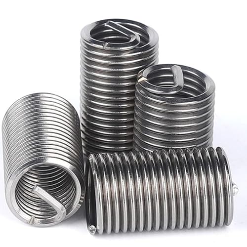 M8 x 1,25 Helicoil-Gewindeeinsatz, Gewindereparaturdrahteinsatz aus Edelstahl 304 (Größe: M8x1,25x2D-10 Stück)(M8x1.25x1D 60pcs) von POTUBI