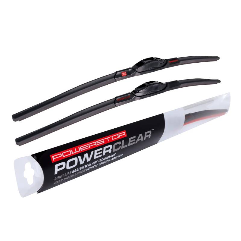 POWERSTOP PowerClear – PCK-2619-1 Scheibenwischerblätter-Set, für Honda Accord 2008–2012, 66 cm + 48,3 cm, J-Haken Typ von Power Stop