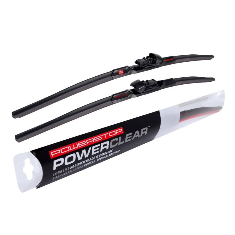POWERSTOP PowerClear PCK-2624-2 Scheibenwischerblätter, vorne, 66 cm + 61 cm, 2 Stück, für Toyota Tundra, Freightliner Sprinter 2500/3500/3500 XD [Modellspezifisch] von Power Stop
