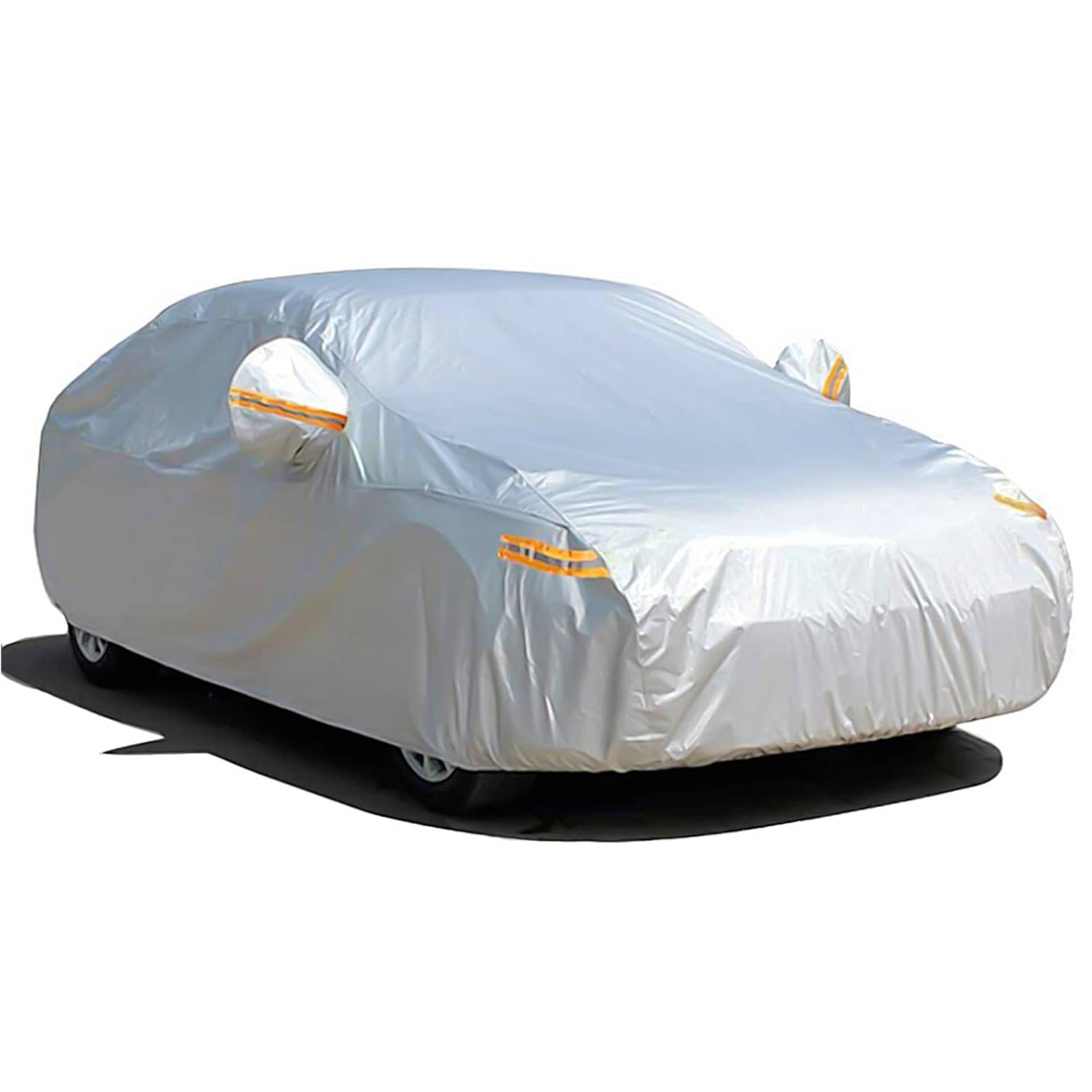 Universale Autoschutzhülle - Autoabdeckung - wasserdichte Autoplane für PKW/KFZ – Car Cover in Silber für umfassenden Schutz von POWR CAR