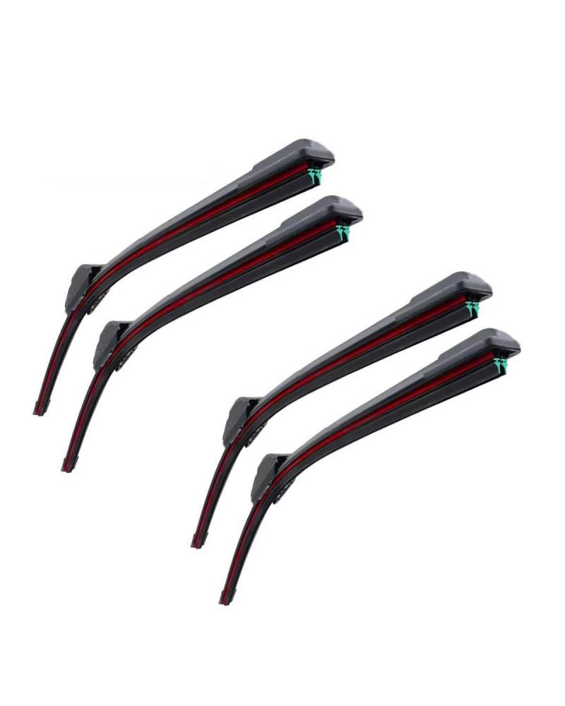 Auto Wischer Für C5 Für Aircross 2018 2019 2020 2021 2022 Doppelgummi-Autowischer Frontscheibenwischer Windschutzscheibengummi Autozubehör Automotive Scheibenwischer(4PCS) von PPLKHS