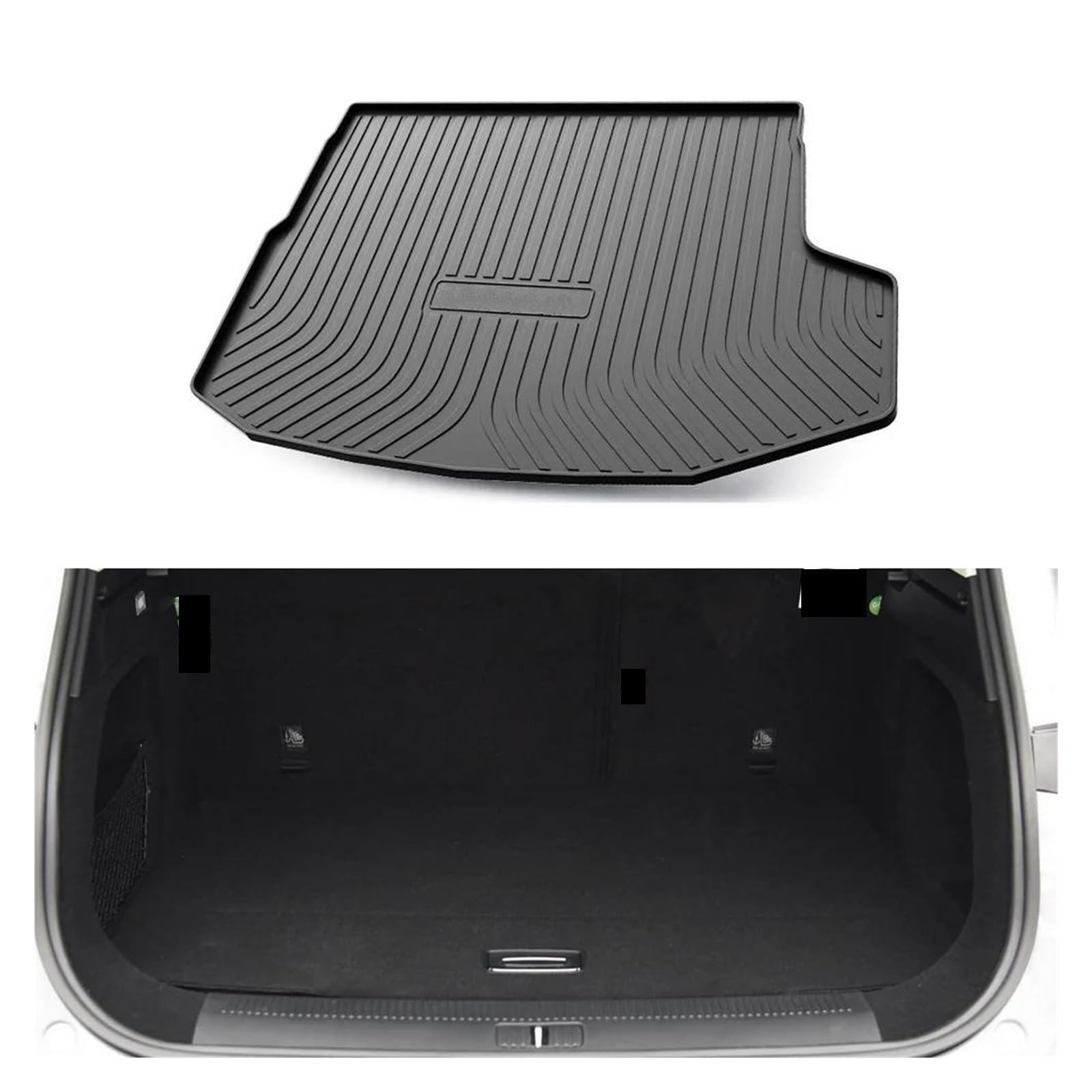 Kofferraumwanne Auto Spezielle Kofferraum Matte Für MG Für Roewe Für Marvel R EV 2021 2022 2023 TPE wasserdichte Pad Gepäck Fach Auto Boot Liner Pad Auto Kofferraum Matte von PPUMP