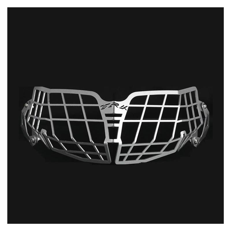 PPWIALL Für Bennlli Für TRK 502 TRK502X 2018-2023 Scheinwerfer-Scheinwerferschutz-Schutzabdeckung Schutzgitter Motorrad-Scheinwerfermaske Scheinwerfer Mesh Grillabdeckung(Silver) von PPWIALL