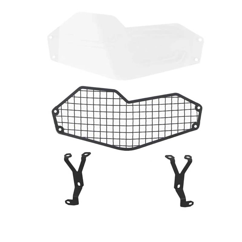 PPWIALL Motorrad Frontscheinwerfer Schutzhülle Motorrad Scheinwerfer Schutz Protector Acryl Lampe Patch Kühlergrill Abdeckung Für F750GS F850GS F750 2018-2024 Motorrad Lampen Gitter(Transparent) von PPWIALL