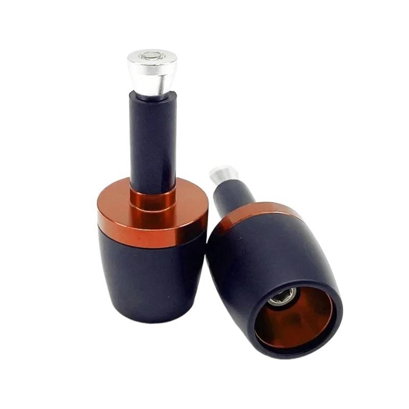 PPWIALL Motorrad Lenker Griffe Kappe Universal 7/8" 22mm Motorrad Moped Modifiziert CNC Griff Block Balance Terminal Motorrad Lenker Balance Caps Motorrad Bar Ends Plugs Lenker Plugs(Orange) von PPWIALL
