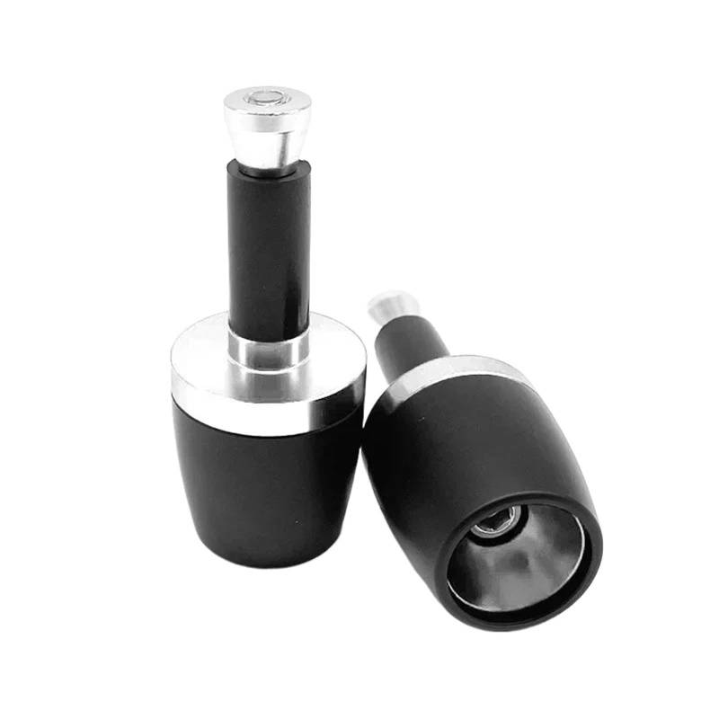 PPWIALL Motorrad Lenker Griffe Kappe Universal 7/8" 22mm Motorrad Moped Modifiziert CNC Griff Block Balance Terminal Motorrad Lenker Balance Caps Motorrad Bar Ends Plugs Lenker Plugs(Silver) von PPWIALL
