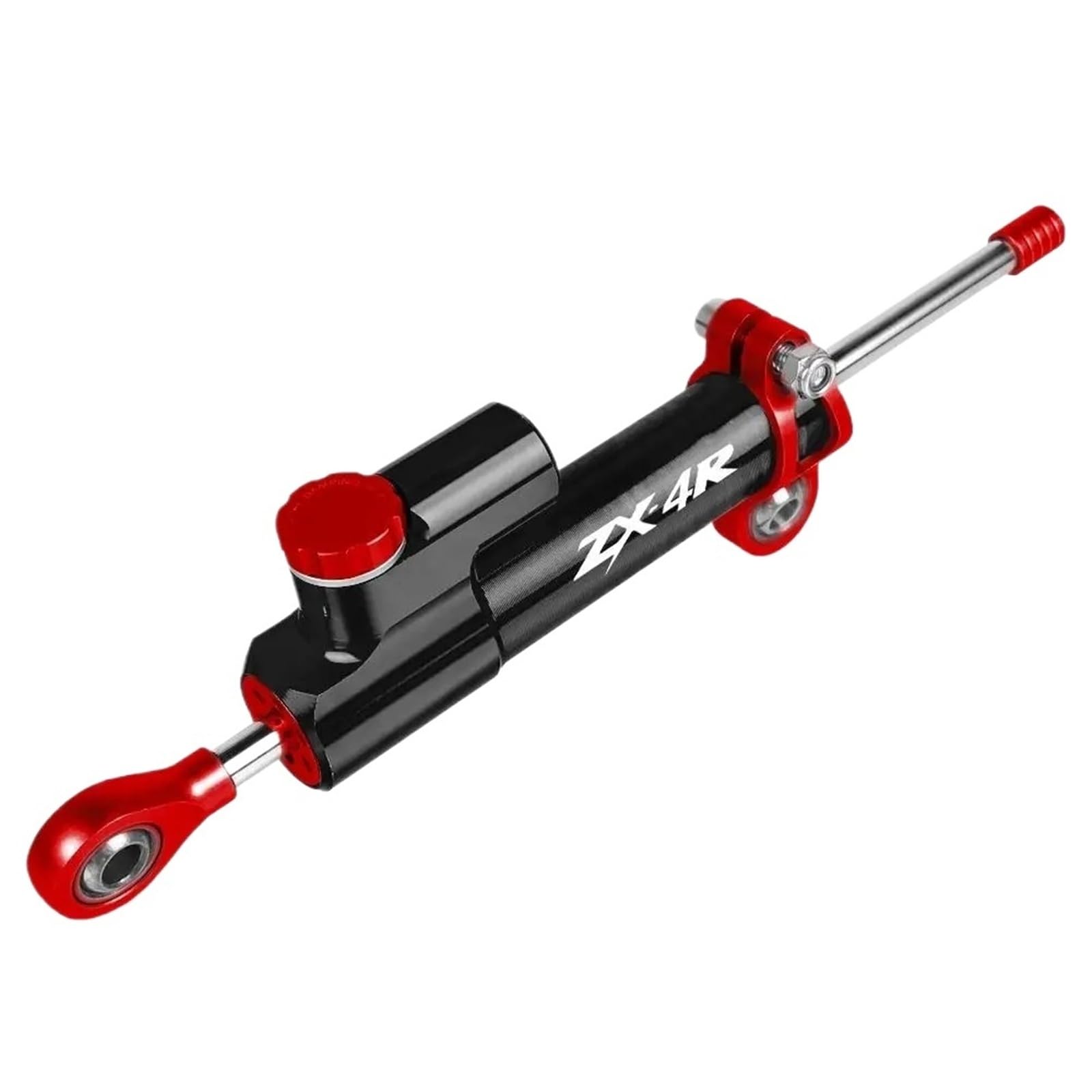 PPWIALL Motorrad Lenkungs DäMpfer Für Kawasaki Für N-ja 400 Z400 ZX-4R 2018 2019 2020 2021 Motorrad Aluminium Einstellbare Lenkung Dämpfer Stabilisator Motorrad Stoßdämpfer(Red Black) von PPWIALL