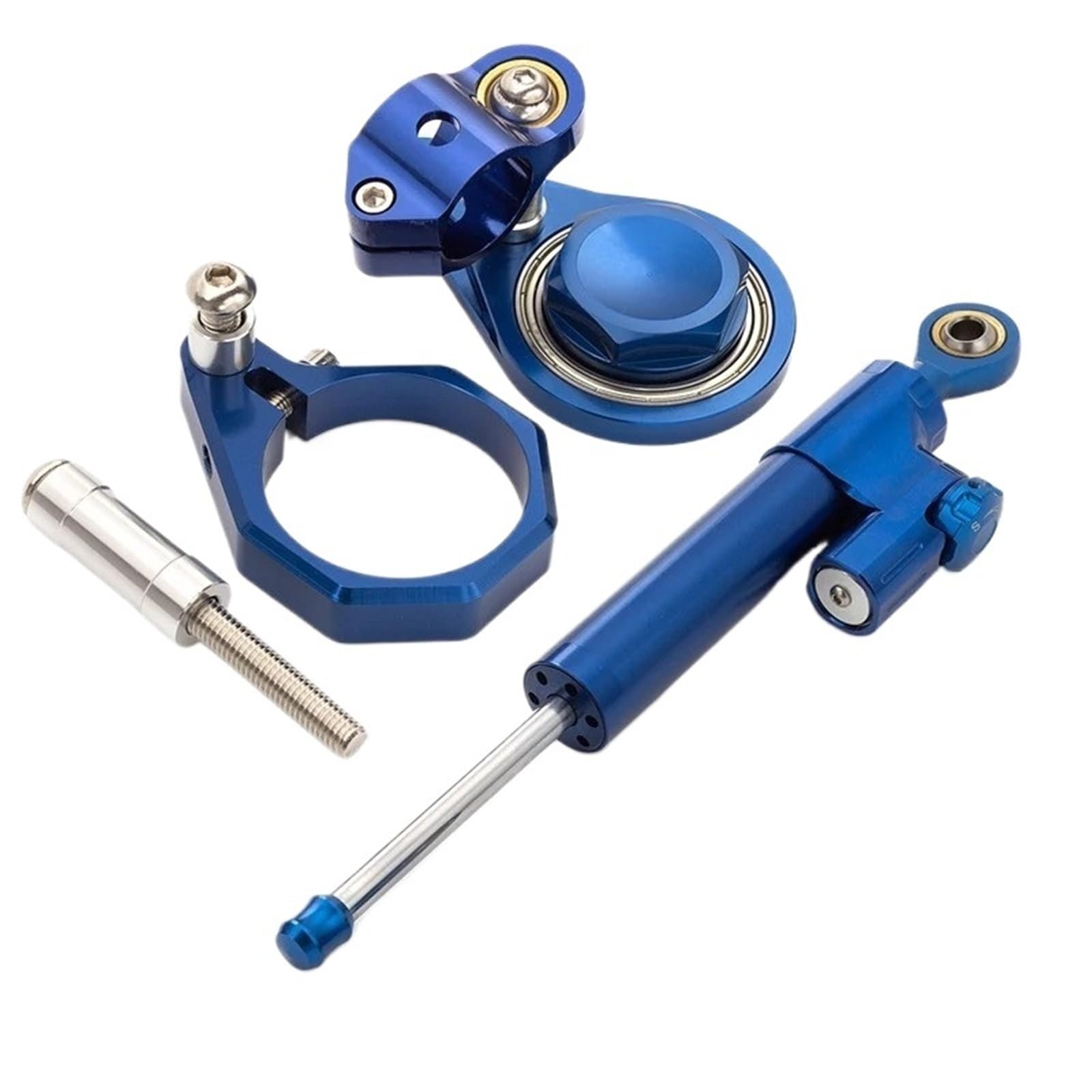 PPWIALL Motorrad Lenkungs DäMpfer Für Suzuki Für GSXR10000 2007 2008 Für K7 K8 CNC Lenkung Dämpfer Stabilisator Halterung Montage Unterstützung Kit Motorrad Stoßdämpfer(Damper n Bracket E) von PPWIALL