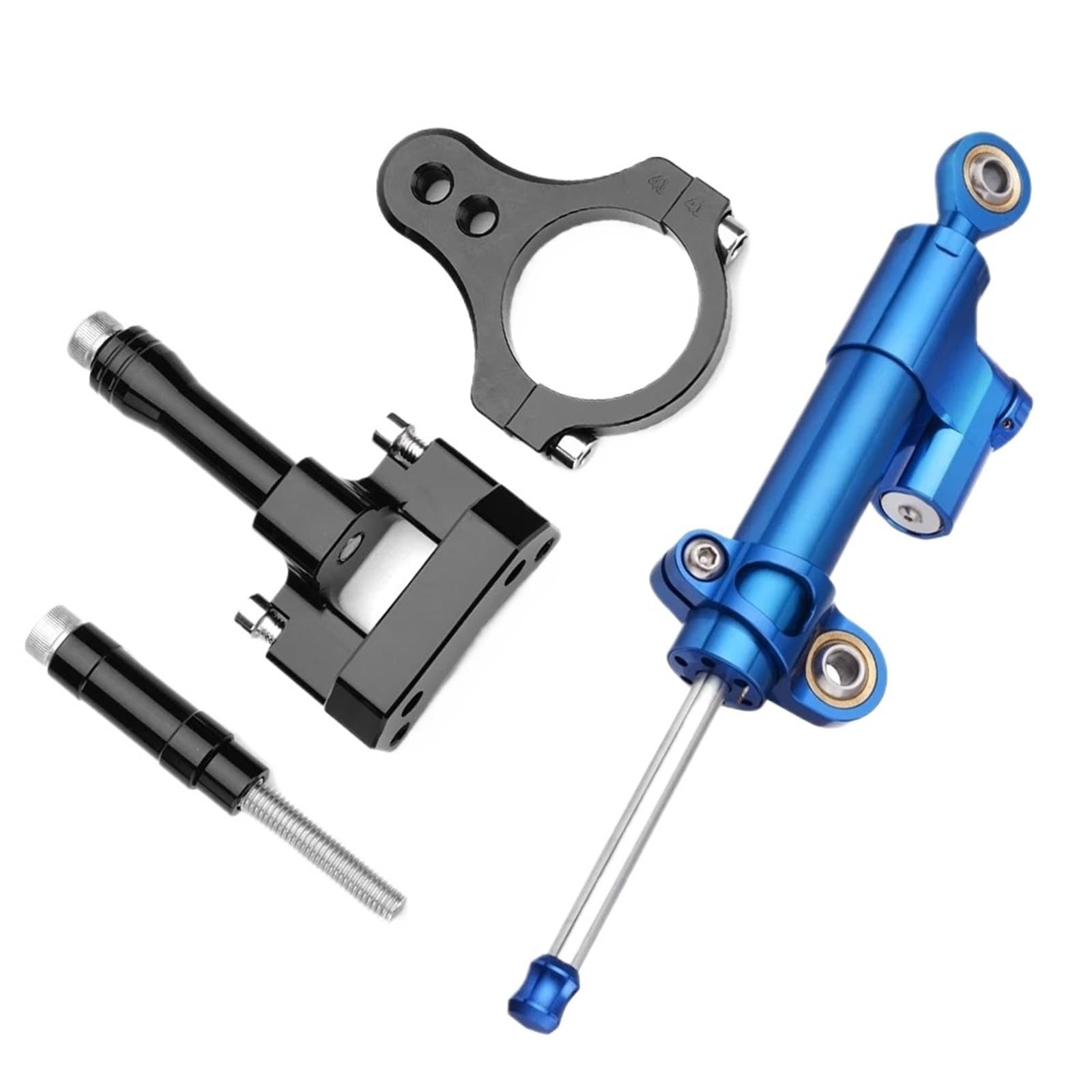 PPWIALL Motorrad Lenkungs DäMpfer Motorrad-Dämpferlenkung Für R3 2013-2018 Stabilisieren Sie Die Sicherheitskontrolle Mit Montagehalter Motorrad-Stoßdämpfer(Blue) von PPWIALL