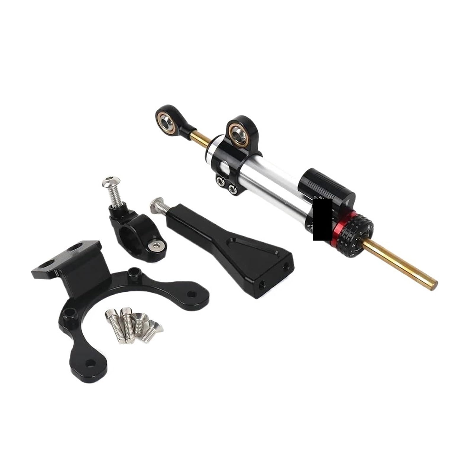 PPWIALL Motorrad Lenkungs DäMpfer Motorrad Lenkungsdämpfer Halterung Stabilisator Montage Kit Aluminium Motorrad Stoßdämpfer Für Kawasaki Für Z900 2020 2021 2022 2023 2024(Silver) von PPWIALL