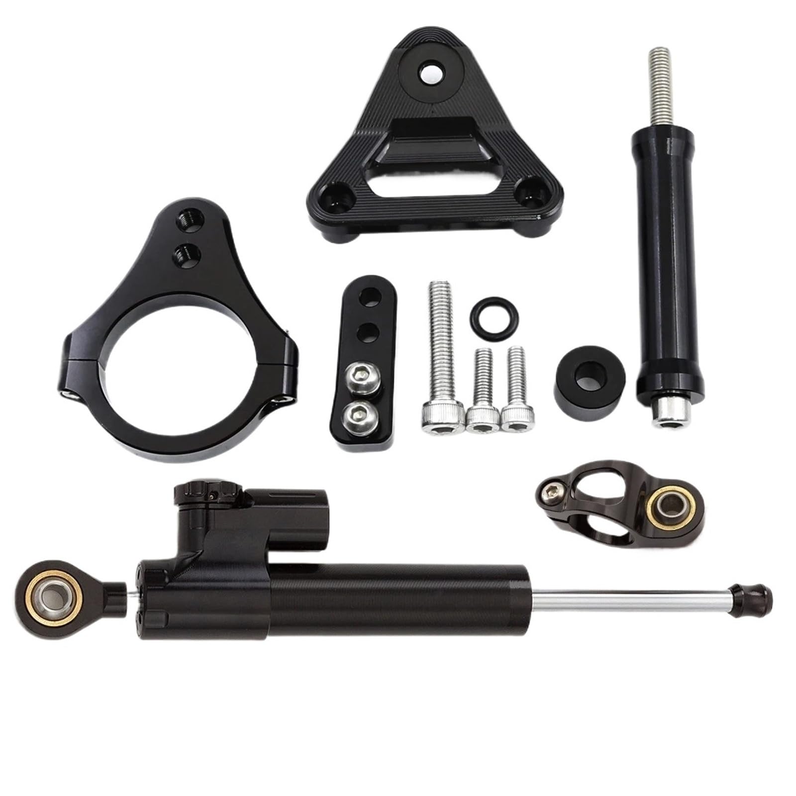 PPWIALL Motorrad Lenkungs DäMpfer Motorradzubehör CNC Carbon Lenkungsdämpfer-Montagehalterung Für CBR250RR 2019 2020 2021 2022 2023 Motorrad-Stoßdämpfer(Damper n Bracket B) von PPWIALL