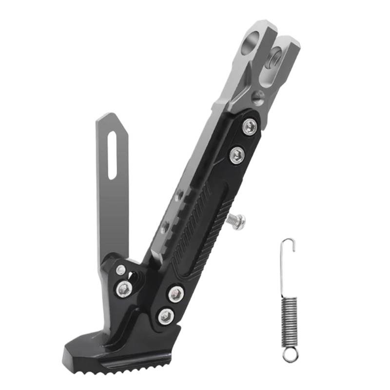 PPWIALL Motorrad ParkstäNder Motorrad Ausziehbarer Ständerhalter E-Bike Scooter Ersatzständer Verstellbare Fußseite Mit Feder Und Schrauben Einstellbar Motorrad Ständer(Gray) von PPWIALL