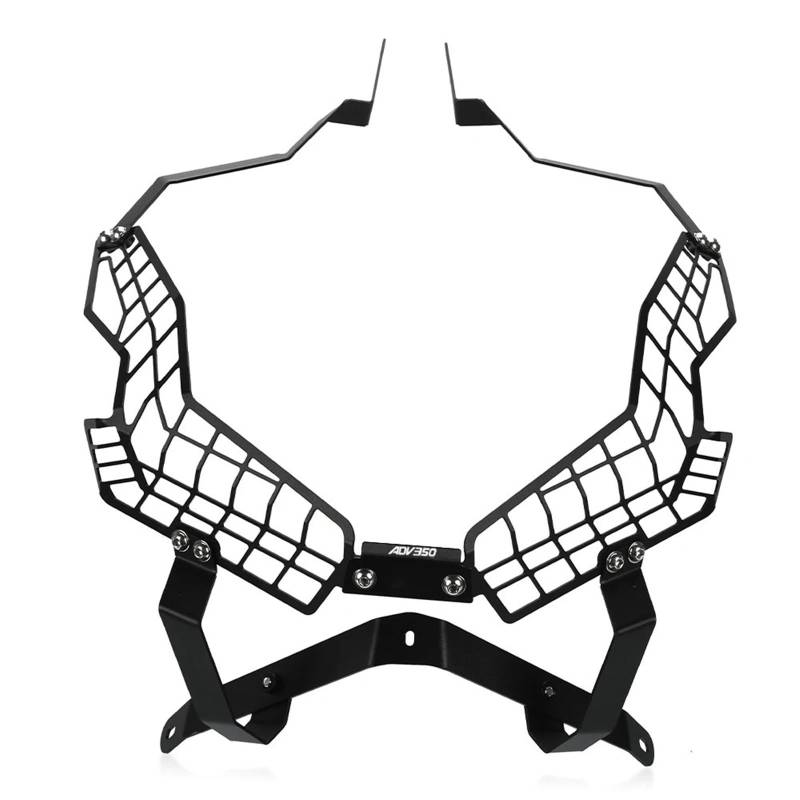 PPWIALL Motorrad Scheinwerfer-Schutz Roller-Teile Motorrad-Frontscheinwerfer Kühlergrill Lampe Schutzabdeckung Netzschutz Für ADV350 ADV-350 2022 2023 2024 Scheinwerfer Gitter(Black Logo) von PPWIALL