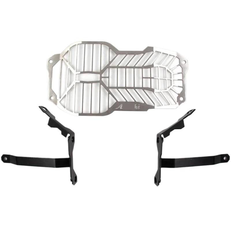 Scheinwerfer Gitter Motorrad-Scheinwerferschutz-Grill-Maskenabdeckung, Motorrad-Scheinwerferschutz-Grillschutzabdeckung Für R 1200 GS 2013 2014 2015 2016 2017 2018 R1200 Motorrad Schutzzubehör(Silver) von PPWIALL