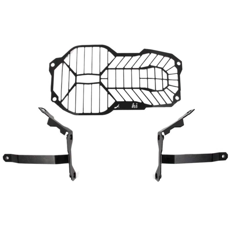 Scheinwerfer Gitter Motorrad-Scheinwerferschutz-Grill-Maskenabdeckung, Motorrad-Scheinwerferschutz-Grillschutzabdeckung Für R 1200 GS 2013 2014 2015 2016 2017 2018 R1200 Motorrad Schutzzubehör(Black) von PPWIALL