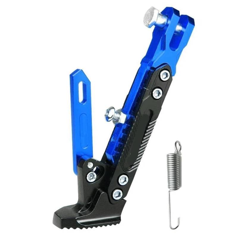 Seitenständer Motorradhalterung Universal Motorrad Ständer Seite Unterstützung Kick Halterung Fuß Stehen Verstellbare Seite Stativ Legierung Motorrad Parkplatz Ständer Motorrad Kickstand(Blue) von PPWIALL