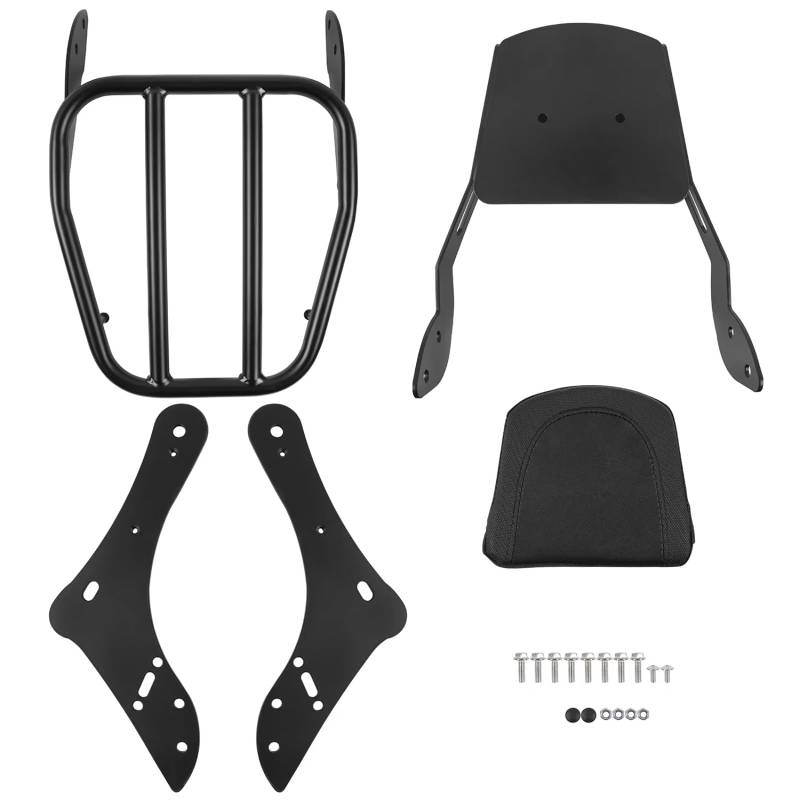 PQAIECXD Motorrad Gepäckträger Für VN650 2015 2016 2017 2018 2019 2020 2021 2022 2023 2024 Motorrad-Rückenlehne Mit Gepäckträger Passagier Für Sitz Sissy Bar von PQAIECXD