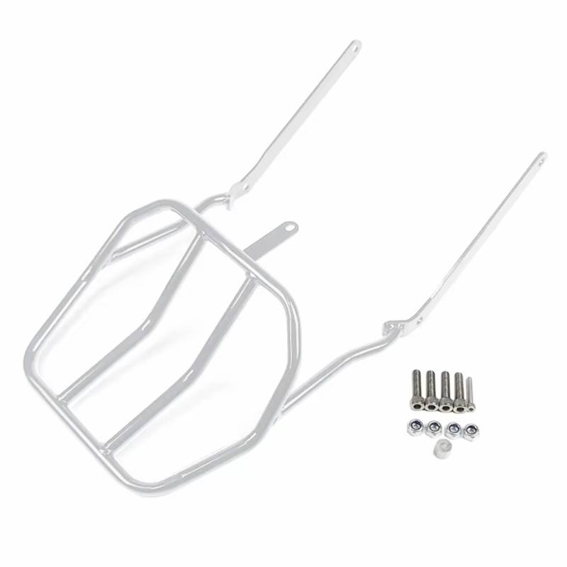 PQAIECXD Motorrad Gepäckträger Kompatibel Mit R18B R18TC 2021 2022 2023 Motorradzubehör Gepäckträgerträger-Stützrahmen Gepäcktasche Hinten(Chrome) von PQAIECXD