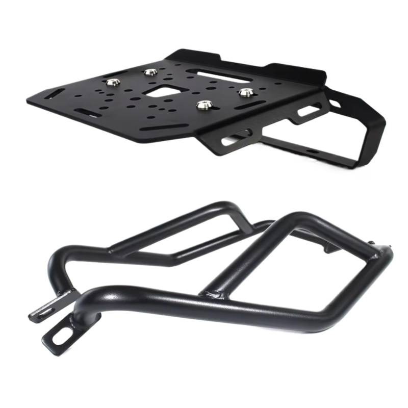 PQAIECXD Motorrad Gepäckträger Kompatibel Mit Yamaha Für Tenere700 XTZ690 2019 2020 2021 2022 2023 2024 Motorrad-Heckgepäckträger Top Box Case Satteltaschen-Crash Bars von PQAIECXD