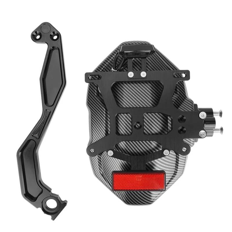 PQAIECXD Motorrad-kennzeichenhalter Kompatibel Mit CB650R Für CBR650R 2018-2023 Für CB650F Für CBR650F 2014-2017 Kennzeichenhalter Halterung Zubehör Motorrad Kit(Carbon Fiber) von PQAIECXD