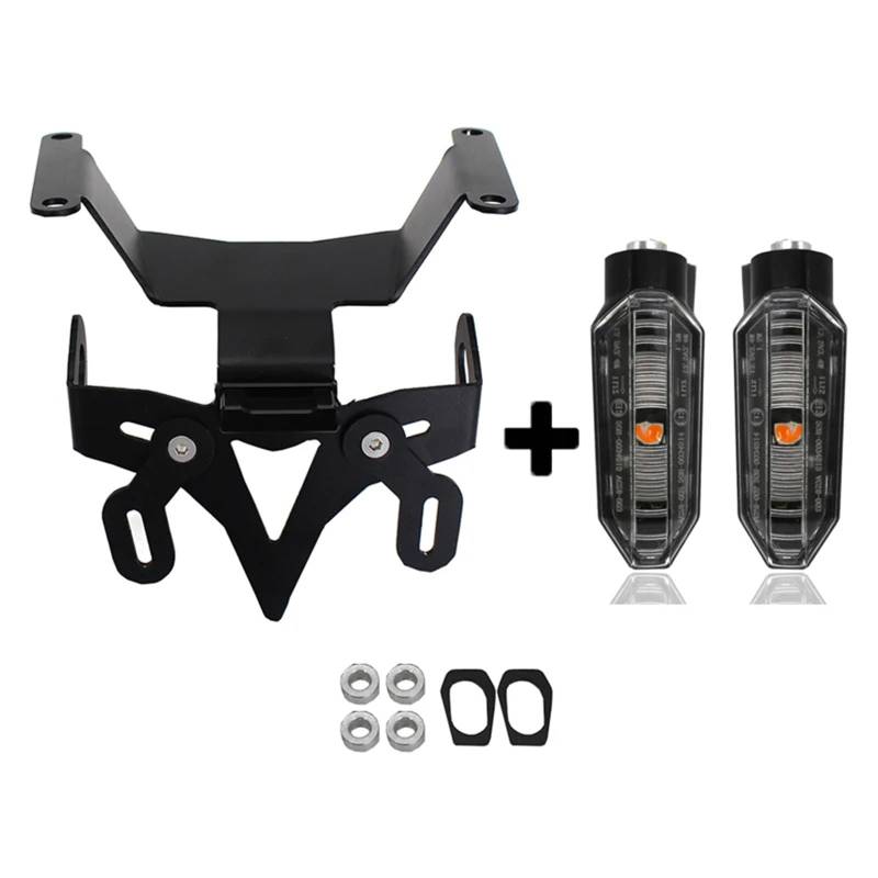 PQAIECXD Motorrad-kennzeichenhalter Kompatibel Mit CB650R Für CBR650R 2019-2020 Motorradzubehör Halterung Heckklappe Kotflügel Kennzeichenhalter(with Light) von PQAIECXD