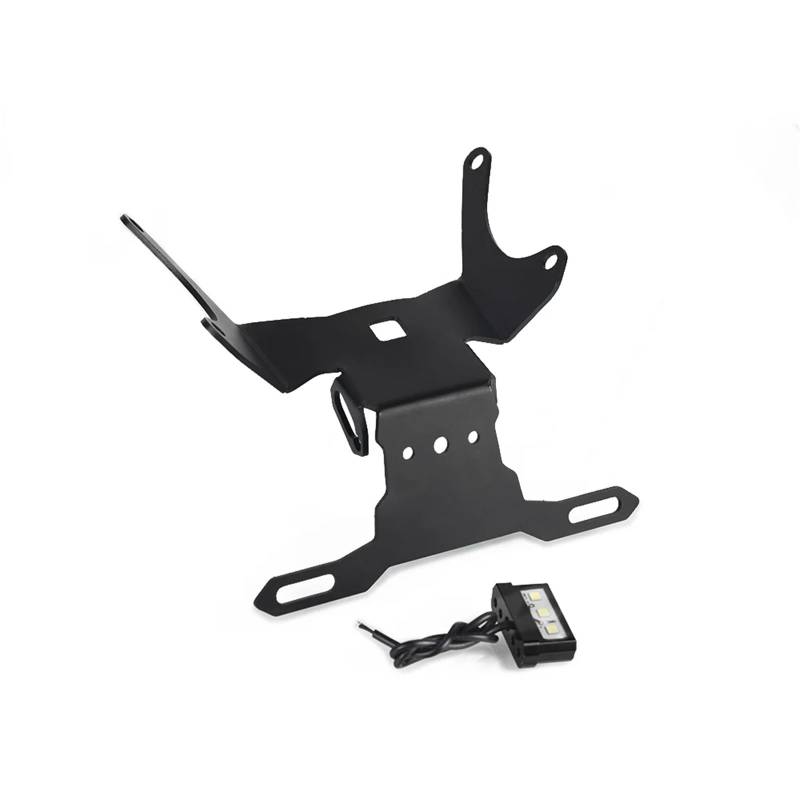 PQAIECXD Motorrad-kennzeichenhalter Kompatibel Mit CB650R Für CBR650R 2021 2022 2023 2024 Motorrad-Heckschürze, Kotflügel, Heckhalterung, Kennzeichenrahmenhalter(Black Light no Logo) von PQAIECXD